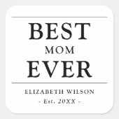 Sticker Carré Meilleure maman jamais mère mère cadeau (Devant)