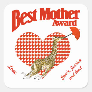 Sticker Carré Meilleure mère Prix Keepsaké