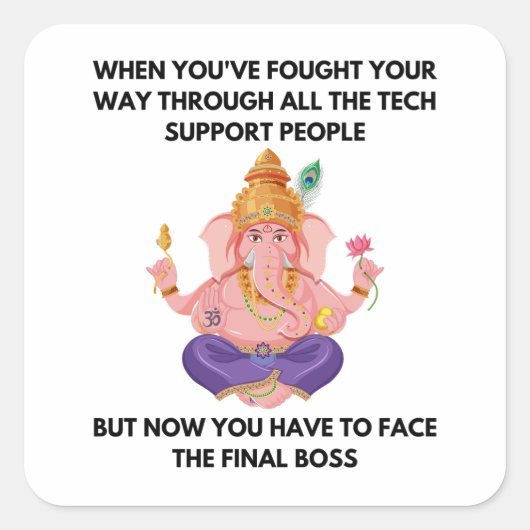 Sticker Carré Meilleure prise en charge technique (Devant)