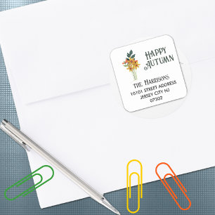 Sticker Carré Meilleure Valeur, Fleurs à Quilles Élégante Adress