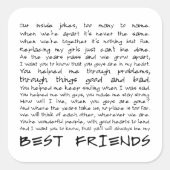 Sticker Carré Meilleurs amis (Devant)