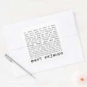 Sticker Carré Meilleurs amis (Enveloppe)