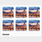 Sticker Carré Meilleurs endroits tranquilles en italie (Feuille)