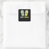Sticker Carré Meilleurs Thés - Bubble Tea Kawaii Boba Tea Love (Sac)