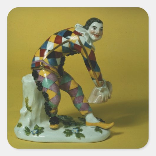 Sticker Carré Meissen figure de l'Arlequin, vers 1750 (Devant)