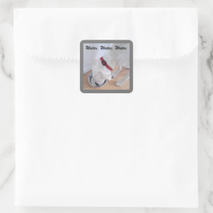 Sticker Carré Mélange blanc Labrador Mélange Chien Chien Chien C
