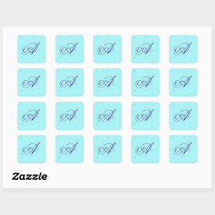 Sticker Carré Mélange bleu minuscule