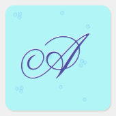 Sticker Carré Mélange bleu minuscule (Devant)