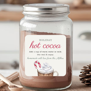 Sticker Carré Mélange de cacao chaud fait maison pour les fêtes