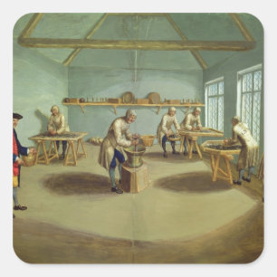 Sticker Carré Mélange de la poudre