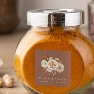 Sticker Carré Mélange personnalisé de Pumpkin Spice Favor