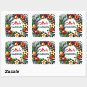 Sticker Carré Mele Kalikimaka -Tropical  Xmas (Feuille)