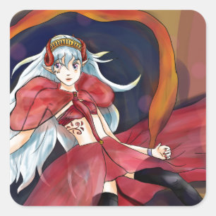 Sticker Carré Mélodie d'illustration originale