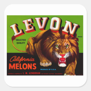 Sticker Carré Melons de Californie du Levon