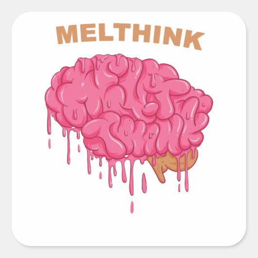 Sticker Carré Melthink (Devant)