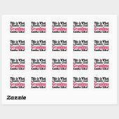 Sticker Carré Mémé Cool (Feuille)