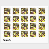 Sticker Carré Même plus grande idée de couleur (Feuille)