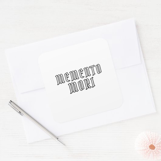 Sticker Carré Memento Mori (Enveloppe)