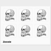 Sticker Carré Memento mori (Feuille)