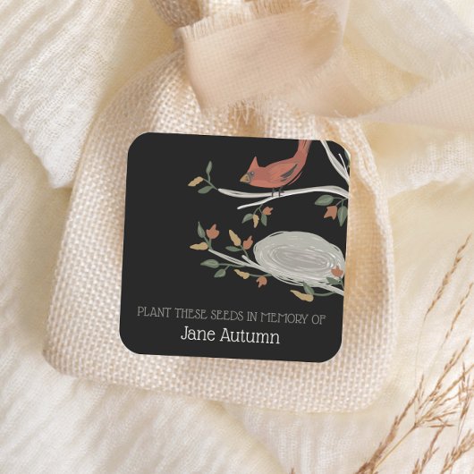 Sticker Carré Memorial Seeds Cardinal Fall