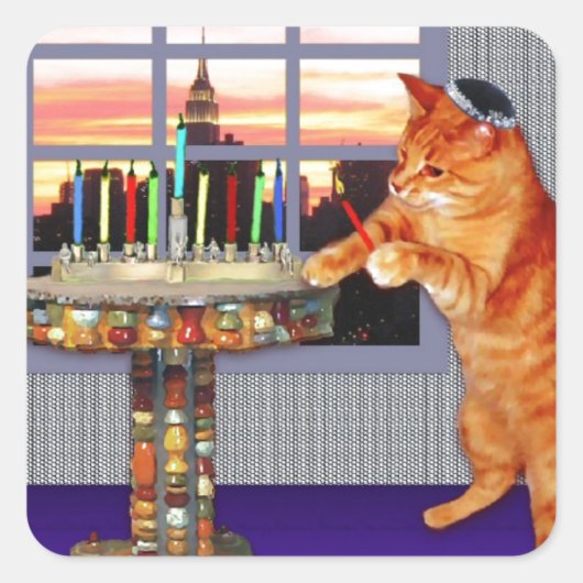 Sticker Carré menorah cat.jpg (Devant)