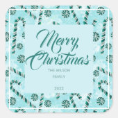 Sticker Carré Menthe poivrée sucre de canne (Devant)