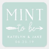 Sticker Carré Mention à faire | Mints préférés de mariage person (Devant)