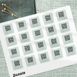 Sticker Carré Mention de nom du site Web Mariage de code QR<br><div class="desc">Site Web Mariage de code QR Noms Mint. Le texte peut être facilement personnalisé. Vous pouvez également modifier les couleurs arrière - plans et textuelles pour qu'elles correspondent à votre thème mariage si vous le souhaitez via l'option Personnaliser supplémentaire. Votre code QR sera généré automatiquement pour mettre à jour l'exemple...</div>