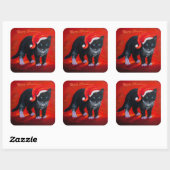 Sticker Carré Meowy Christmas Kitty (Feuille)