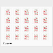 Sticker Carré Meowy Little Christmas (Feuille)