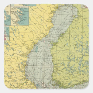 Sticker Carré Mer Baltique