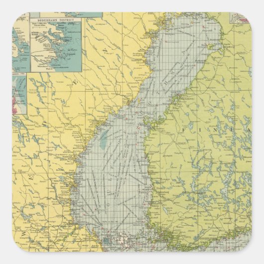 Sticker Carré Mer Baltique (Devant)