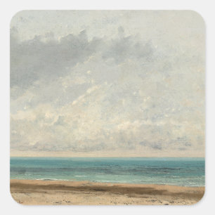 Sticker Carré Mer Calme - Gustave Courbet