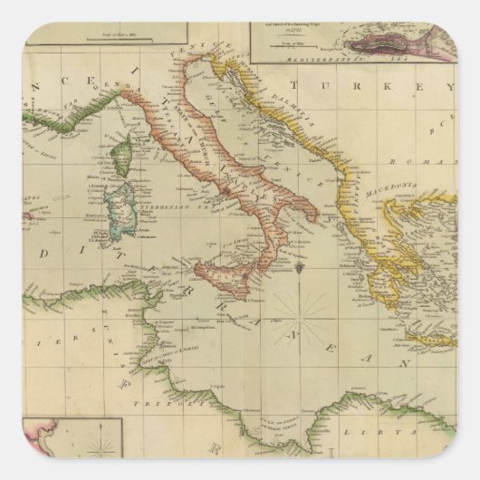 Sticker Carré Mer Méditerranée 6 (Devant)