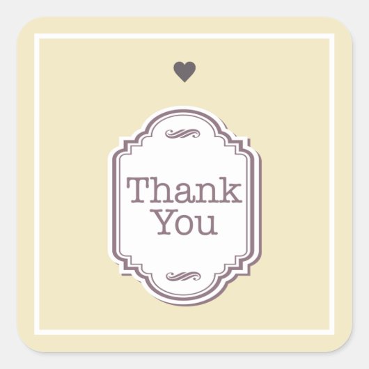 Sticker Carré Merci (Devant)