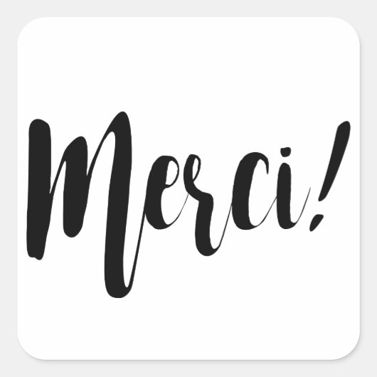 Sticker Carré Merci (Devant)