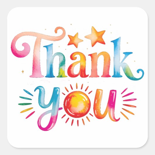 Sticker Carré Merci (Devant)