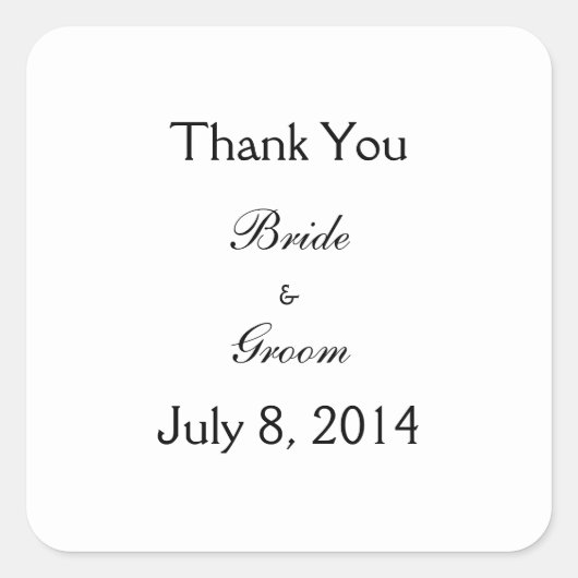 Sticker Carré Merci (Devant)
