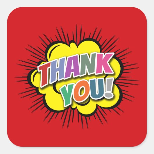 Sticker Carré Merci (Devant)