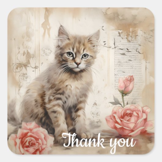 Sticker Carré Merci 13 (Devant)