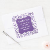 Sticker Carré Merci : 30e anniversaire violet Motif numéro (Enveloppe)