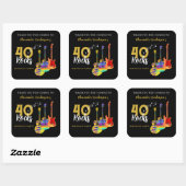 Sticker Carré Merci 40e anniversaire Guitar Rocks 40 (Feuille)