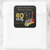 Sticker Carré Merci 40e anniversaire Guitar Rocks 40 (Sac)