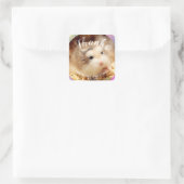 Sticker Carré Merci à Hamster pour être génial (Sac)