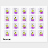Sticker Carré Merci Abeille Capricieuse (Feuille)