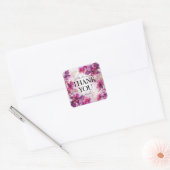 Sticker Carré Merci : aquarelle (Enveloppe)