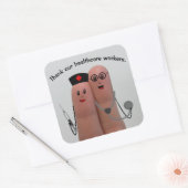 Sticker Carré Merci aux professionnels de la santé (Enveloppe)