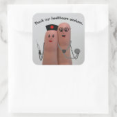 Sticker Carré Merci aux professionnels de la santé (Sac)