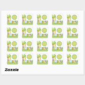 Sticker Carré Merci Baby shower Jungle ! (Feuille)