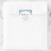 Sticker Carré Merci Bleu boho chic mariage (Sac)